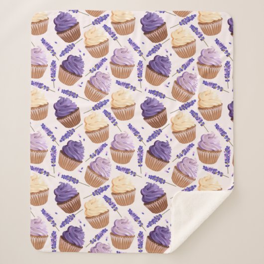 Cupcakes Sherpa Blanket Deken (Voorkant)