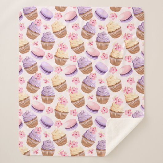 Cupcakes Sherpa Blanket Sherpa Deken (Voorkant)