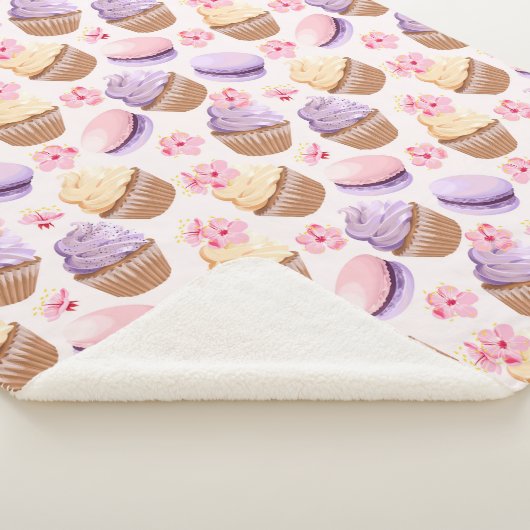 Cupcakes Sherpa Blanket Sherpa Deken (3/4)