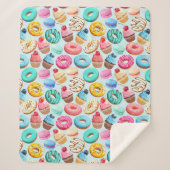 Cupcakes Sherpa Blanket Sherpa Deken (Voorkant)