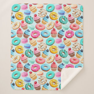 Cupcakes Sherpa Blanket Sherpa Deken