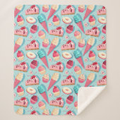 Cupcakes Sherpa Blanket Sherpa Deken (Voorkant)