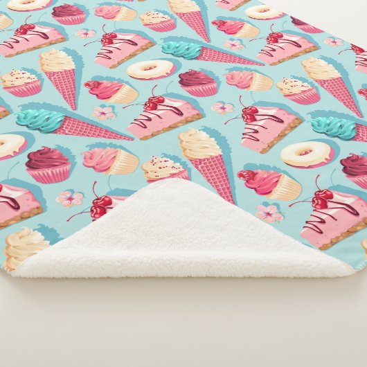 Cupcakes Sherpa Blanket Sherpa Deken (3/4)
