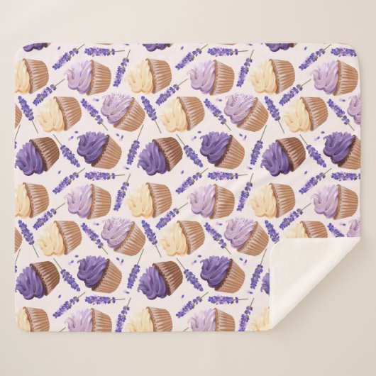 Cupcakes Sherpa Blanket Sherpa Deken (Voorkant (horizontaal))