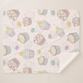 Cupcakes Sherpa Deken (Voorkant (horizontaal))