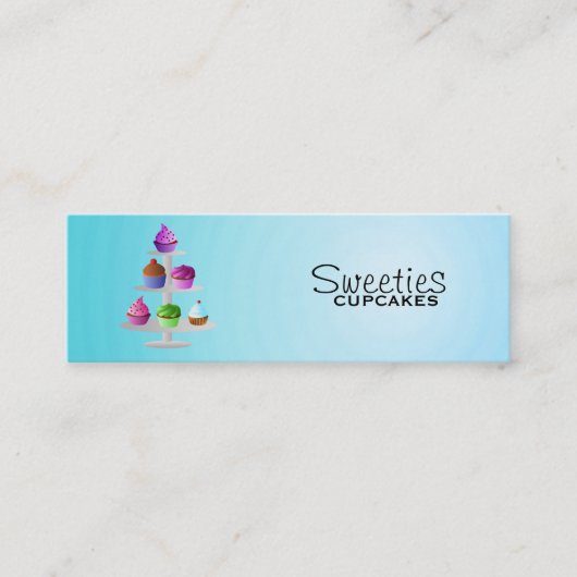 Cupcakes Skinny Visitekaartjes (Voorkant)