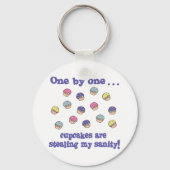 Cupcakes Stealing my Sanity Sleutelhanger (Voorkant)