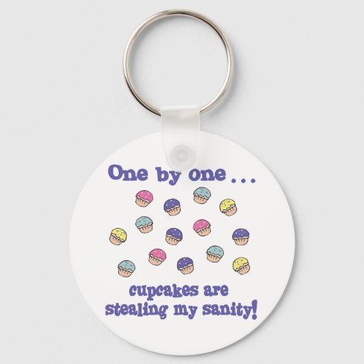 Cupcakes Stealing my Sanity Sleutelhanger (Voorkant)
