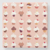 Cupcakes Stenen Onderzetter (Voorkant)