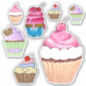 Cupcakes Sticker (Voorkant)