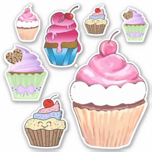 Cupcakes Sticker (Voorkant)