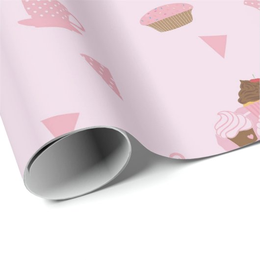 Cupcakes/thee Cadeaupapier (Rol Hoek)