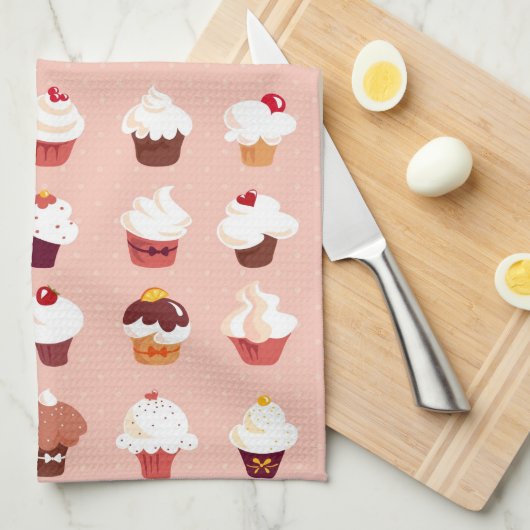 Cupcakes Theedoek (Quarter Fold)