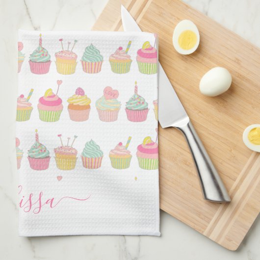 Cupcakes Theedoek (Quarter Fold)