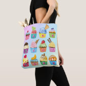 Cupcakes toevoegen Jouw naam Monogram Delicious be Tote Bag (Dichtbij)