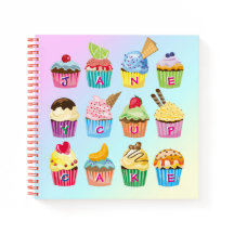 Cupcakes toevoegen Jouw naam Monogram Muffin Cute 