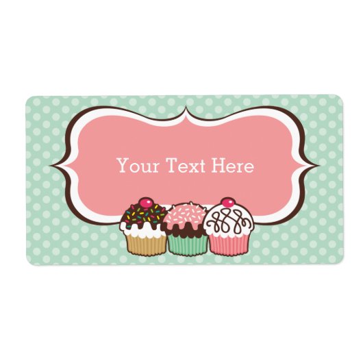 Cupcakes Trio Boekplaatjes Labels (Voorkant)
