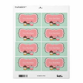Cupcakes Trio Boekplaatjes Labels (Full Sheet)