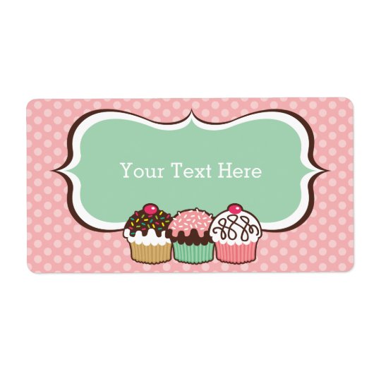 Cupcakes Trio Boekplaatjes Labels (Voorkant)
