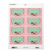 Cupcakes Trio Boekplaatjes Labels (Full Sheet)