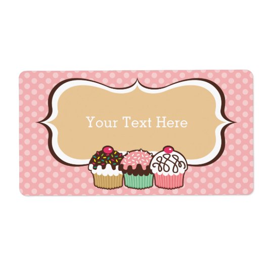 Cupcakes Trio Boekplaten Labels (Voorkant)