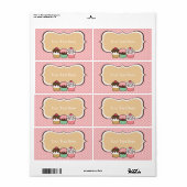 Cupcakes Trio Boekplaten Labels (Full Sheet)
