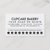 cupcakes. trouwerekaart klantenkaartje (Achterkant)