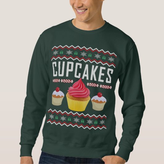 Cupcakes Ugly KerstSweater Trui (Voorkant)