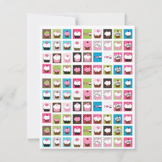 Cupcakes uitnodigen ...; ) SRF Kaart (Voorkant)