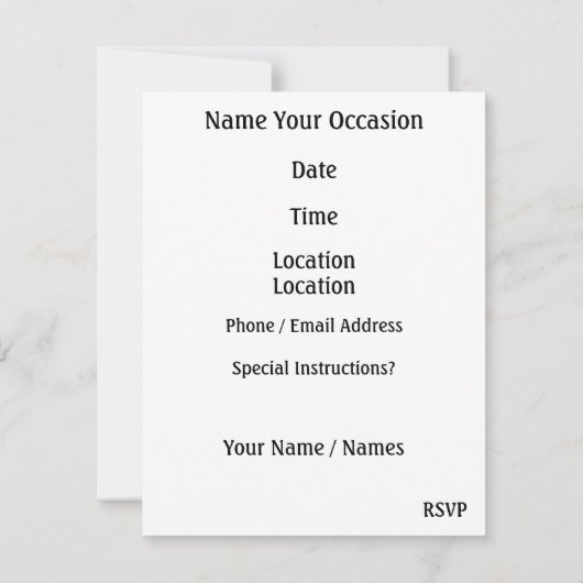 Cupcakes uitnodigen ...; ) SRF Kaart (Achterkant)