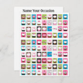 Cupcakes uitnodigen ...; ) SRF Kaart (Voorkant / Achterkant)