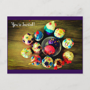 Cupcakes Uitnodiging Briefkaart