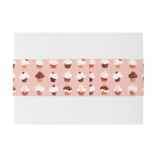 Cupcakes Uitnodigingen Wikkel (Achterkant Voorbeeld)