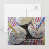 Cupcakes Verjaardagswensen Briefkaart (Voorkant / Achterkant)