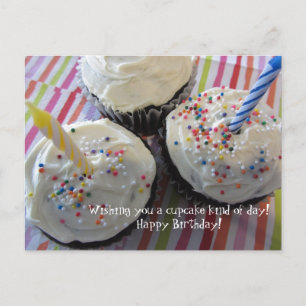 Cupcakes Verjaardagswensen Briefkaart