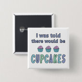 Cupcakes Vierkante Button 5,1 Cm (Voorkant /achterkant)