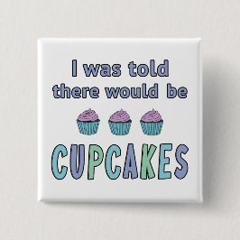 Cupcakes Vierkante Button 5,1 Cm