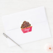 Cupcakes Vierkante Sticker (Envelop)