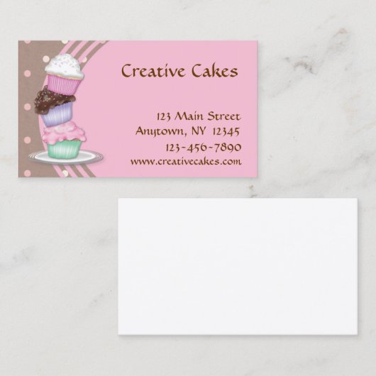 Cupcakes Visitekaartje (Voorkant / Achterkant)