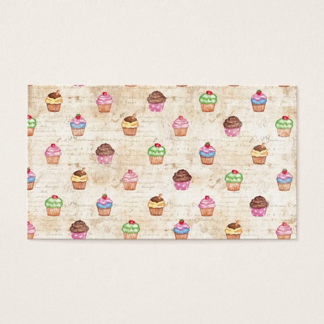 Cupcakes Visitekaartjes (Voorkant)