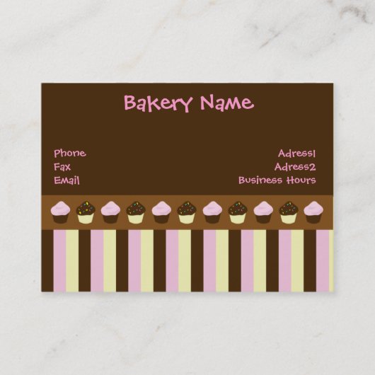 Cupcakes Visitekaartjes (Voorkant)