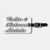 Cupcakes Vodka Hakuna Matata FUNNY Bagagelabel (Voorkant horizontaal)