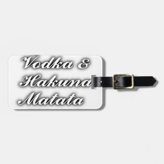 Cupcakes Vodka Hakuna Matata FUNNY Bagagelabel (Voorkant horizontaal)