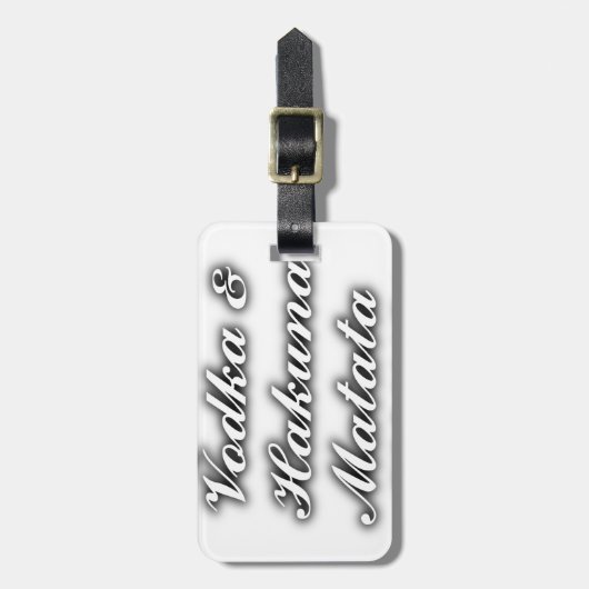 Cupcakes Vodka Hakuna Matata FUNNY Bagagelabel (Voorkant verticaal)