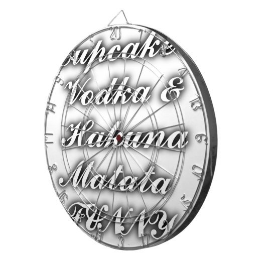 Cupcakes Vodka Hakuna Matata FUNNY Dartbord (Voorkant Rechts)
