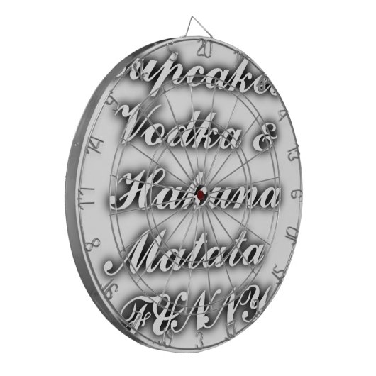 Cupcakes Vodka Hakuna Matata FUNNY Dartbord (Voorkant Links)