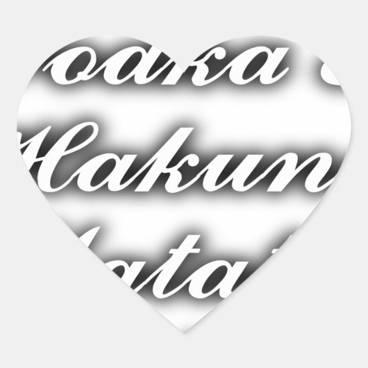 Cupcakes Vodka Hakuna Matata FUNNY Hart Sticker (Voorkant)