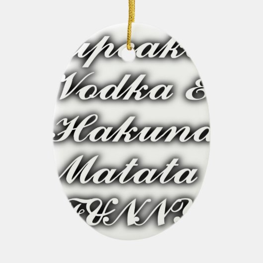 Cupcakes Vodka Hakuna Matata FUNNY Keramisch Ornament (Voorkant)