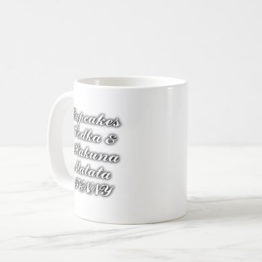 Cupcakes Vodka Hakuna Matata FUNNY Koffiemok (Voorkant links)