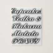 Cupcakes Vodka Hakuna Matata FUNNY Legpuzzel (Verticaal)